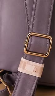 Lavender Studded Quilted Mini Backpack - Image 11