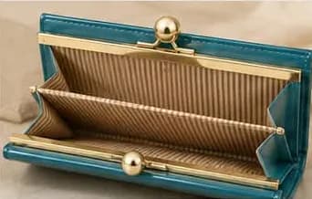 Teal Patent Kiss-Lock Long Wallet - Image 6