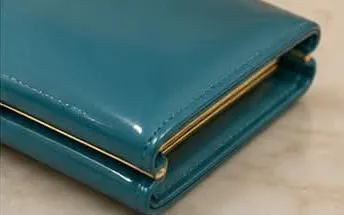 Teal Patent Kiss-Lock Long Wallet - Image 8