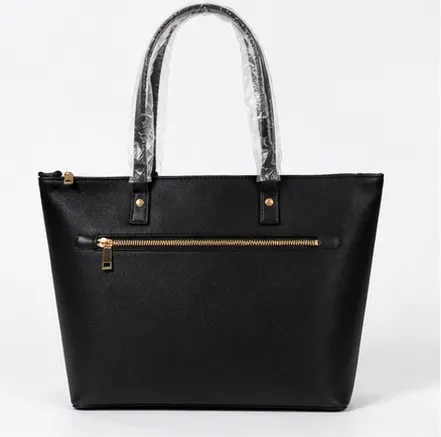Classic Quadrant Panel Tote — Black - Image 2
