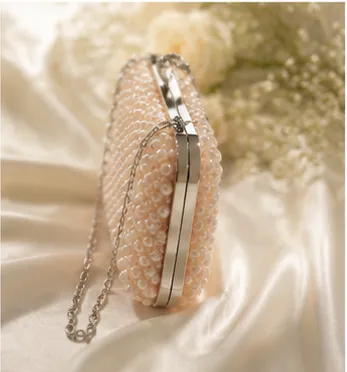 Blush Pearl-Embellished Box Clutch - Image 10